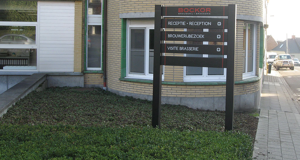 Ecologische signalisatieborden. Klanten: Brouwerij Omer Vander Ghinste, Stad Kortrijk.
